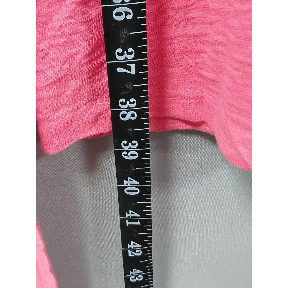 J.Crew Pink Knit Neck Tie Waist Cap Sleeve T-Shirt Dress Women Size M